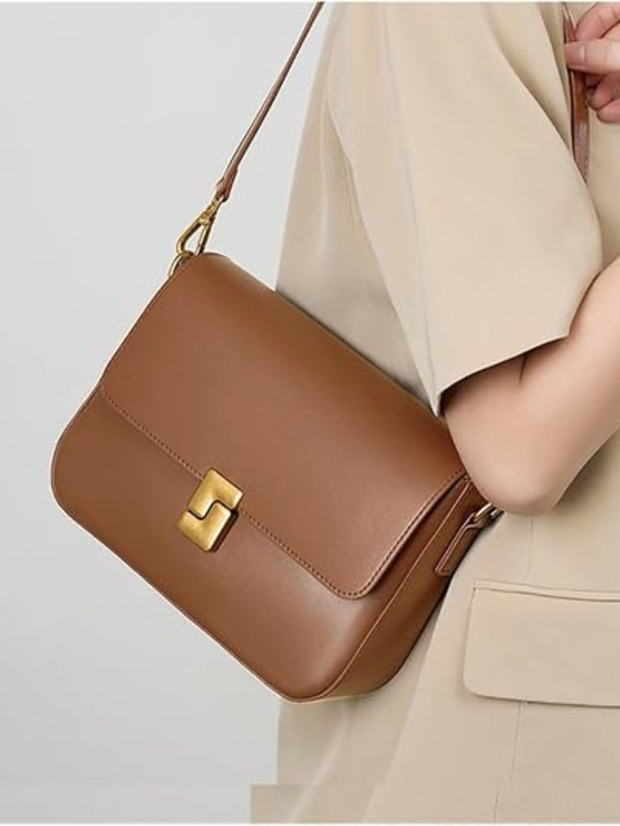 Leather Small Shoulder Crossbody Bags For Women Designer Purses Square Ladies Handbags