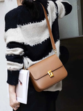 Leather Small Shoulder Crossbody Bags For Women Designer Purses Square Ladies Handbags